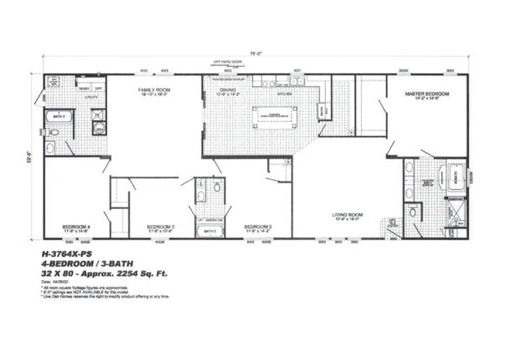 2023 Live Oak HPS Painted Sheetrock Highlander H-3764X-PS – 4BR/3BA – 32×82 – 2254 sqft - Image 21