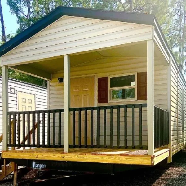 S-1238-11FLA Park Model w/ 6′ Porch – 1BR/1BA – 12×38 – 399 sqft – WZ3 – FL
